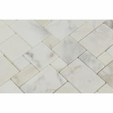 Calacatta Gold Marble Polished Mini Versailles Mosaic Tile