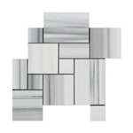 Mink Marmara Equator Marble 4-Pieced OPUS Mini-Pattern Polished Mosaic Tile-Travertine Mosaic-American Tile Depot