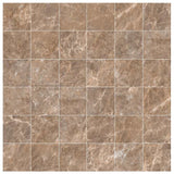 2 X 2 Mira Brown Square Matte Porcelain Mosaic Tile