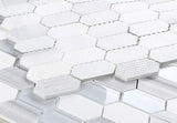 Zeta Light Elongated Hexagon Mosaic Wall Tile
