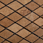 Noce Travertine 1" Diamond Tumbled Mosaic Tile-Travertine Mosaic-American Tile Depot