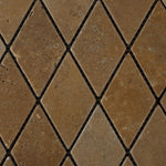 Noce Travertine 2 X 4 Tumbled Diamond Mosaic Tile-Travertine Mosaic-American Tile Depot