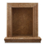 Noce Travertine Hand-Made Custom Shampoo Niche / Shelf - LARGE - Honed-Accessories-American Tile Depot