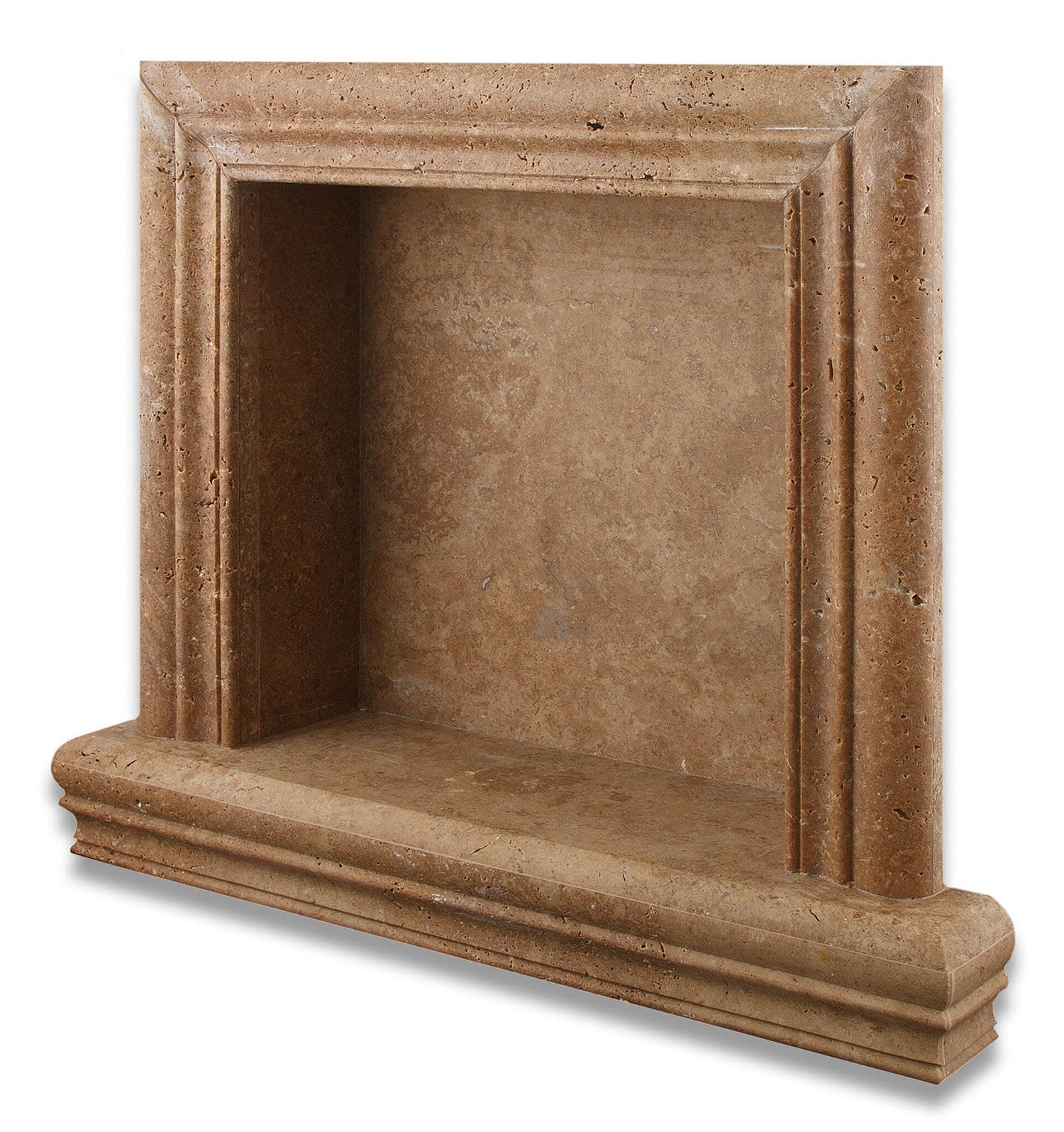 Noce Travertine Hand-Made Custom Shampoo Niche / Shelf - SMALL - Honed-Accessories-American Tile Depot