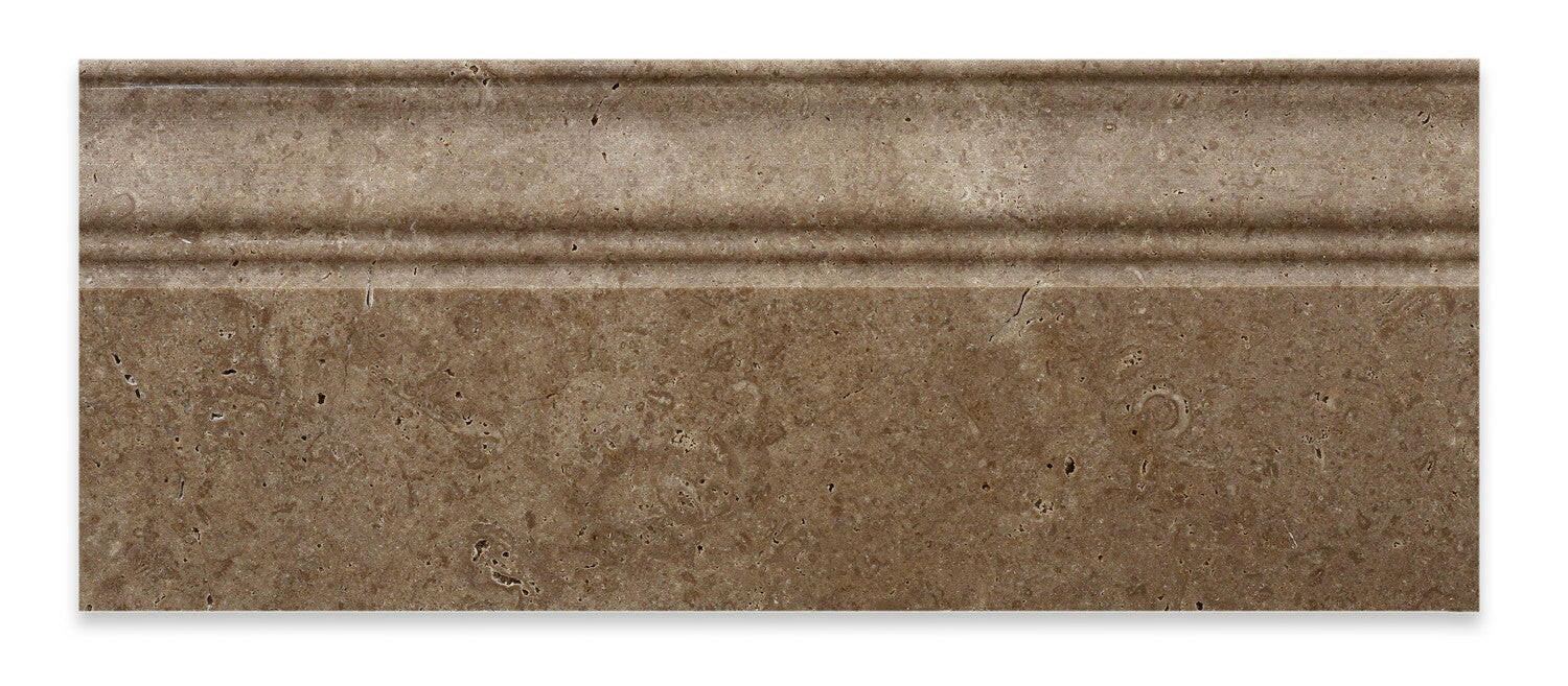 Noce Travertine Honed 5 X 12 Baseboard Trim Molding-Travertine Molding/Trim-American Tile Depot