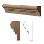 Noce Travertine Honed OG-2 Chair Rail Molding Trim-Travertine Molding/Trim-American Tile Depot