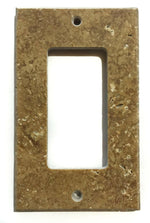 Noce Travertine Single Rocker Switch Wall Plate / Switch Plate / Cover - Honed-Travertine Wall/Switch Plate-American Tile Depot