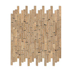 Noce Travertine Tumbled Random Strip Mosaic Tile-Travertine Mosaic-American Tile Depot