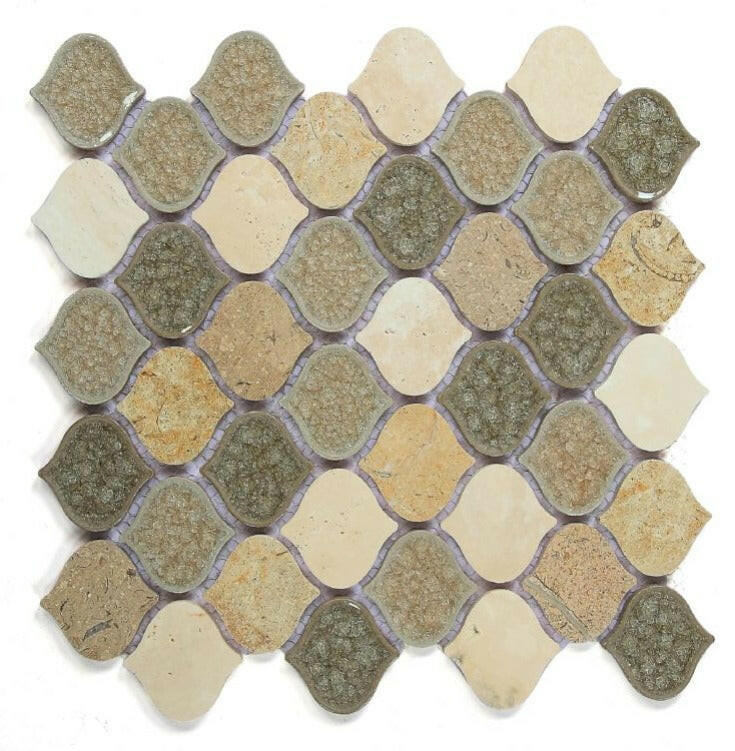 Oasis Autumn Arabesque Mosaic Wall Tile-Mixed Mosaic-American Tile Depot