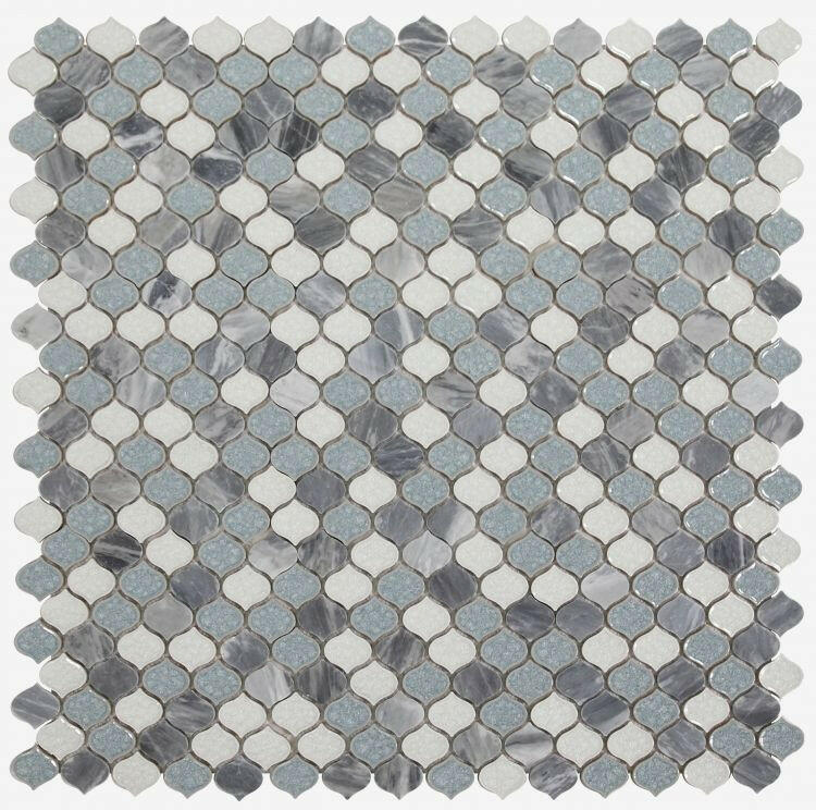 Oasis Beach Arabesque Mosaic Wall Tile-Mixed Mosaic-American Tile Depot