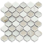 Oasis Calacatta Arabesque Mosaic Wall Tile-Mixed Mosaic-American Tile Depot