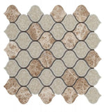 Oasis Light Emperador Arabesque Mosaic Wall Tile-Mixed Mosaic-American Tile Depot