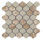 Oasis Light Emperador Arabesque Mosaic Wall Tile-Mixed Mosaic-American Tile Depot