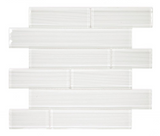 Oceanhouse Silver White Multi Size Glossy Subway Glass Mosaic Tile-Glass Mosaic-American Tile Depot