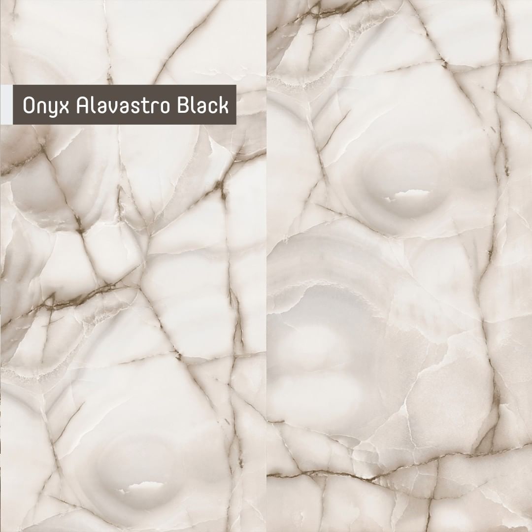 24 X 48 Onyx Alavastro Black Polished Porcelain Tile