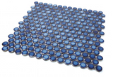 Orb Night Blue Penny Round Handmade Porcelain Mosaic Tile