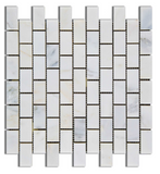 1 X 2 Oriental White / Asian Statuary Marble Polished Brick Mosaic Tile