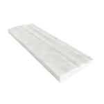 Oriental White / Asian Statuary Marble 4" Baseboard Trim Molding Honed-Marble Molding/Trim-American Tile Depot