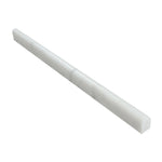 Oriental White / Asian Statuary Marble Honed 1/2 X 12 Pencil Liner-Marble Molding/Trim-American Tile Depot