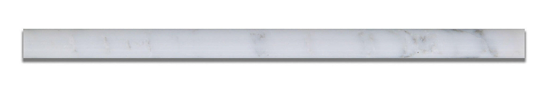 Oriental White / Asian Statuary Marble Honed 3/4 X 12 Bullnose Liner-Marble Molding/Trim-American Tile Depot