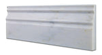 Oriental White / Asian Statuary Marble Honed Baseboard Trim Molding-Marble Molding/Trim-American Tile Depot