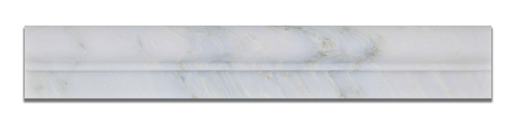 Oriental White / Asian Statuary Marble Honed OG-1 Chair Rail Molding Trim-Marble Molding/Trim-American Tile Depot