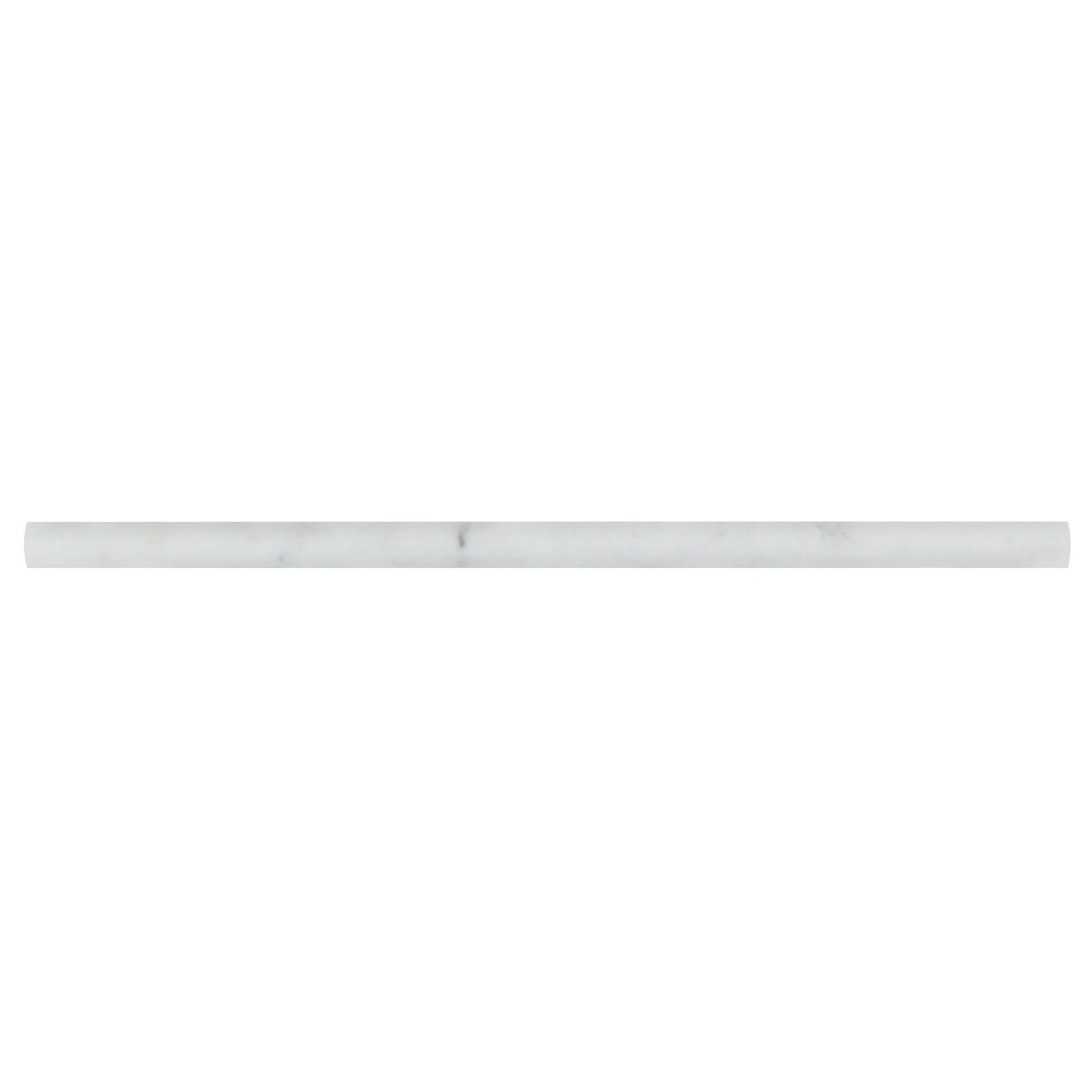 Oriental White / Asian Statuary Marble Polished 1/2 X 12 Pencil Liner-Marble Molding/Trim-American Tile Depot