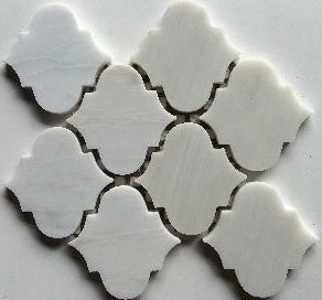 Oriental White / Asian Statuary Marble Polished 4" Morocco Mosaic Tile-Marble Mosaic-American Tile Depot