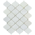 Oriental White / Asian Statuary Marble Polished Lantern Arabesque Mosaic Tile-Marble Mosaic-American Tile Depot