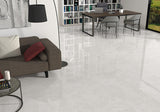 24 X 24 Puccini Perla Polished Marble Look Porcelain Tile