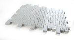 Parisienne White Polished Brick Marble Mosaic Tile-Marble Mosaic-American Tile Depot