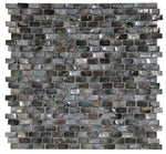 Perry Black Mini Brick Pearl Mosaic Wall Tile-Pearl Mosaic-American Tile Depot