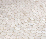 Perry White Arrow Elongated Hexagon Pearl Mosaic Wall Tile-Pearl Mosaic-American Tile Depot