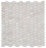 Perry White Arrow Elongated Hexagon Pearl Mosaic Wall Tile-Pearl Mosaic-American Tile Depot