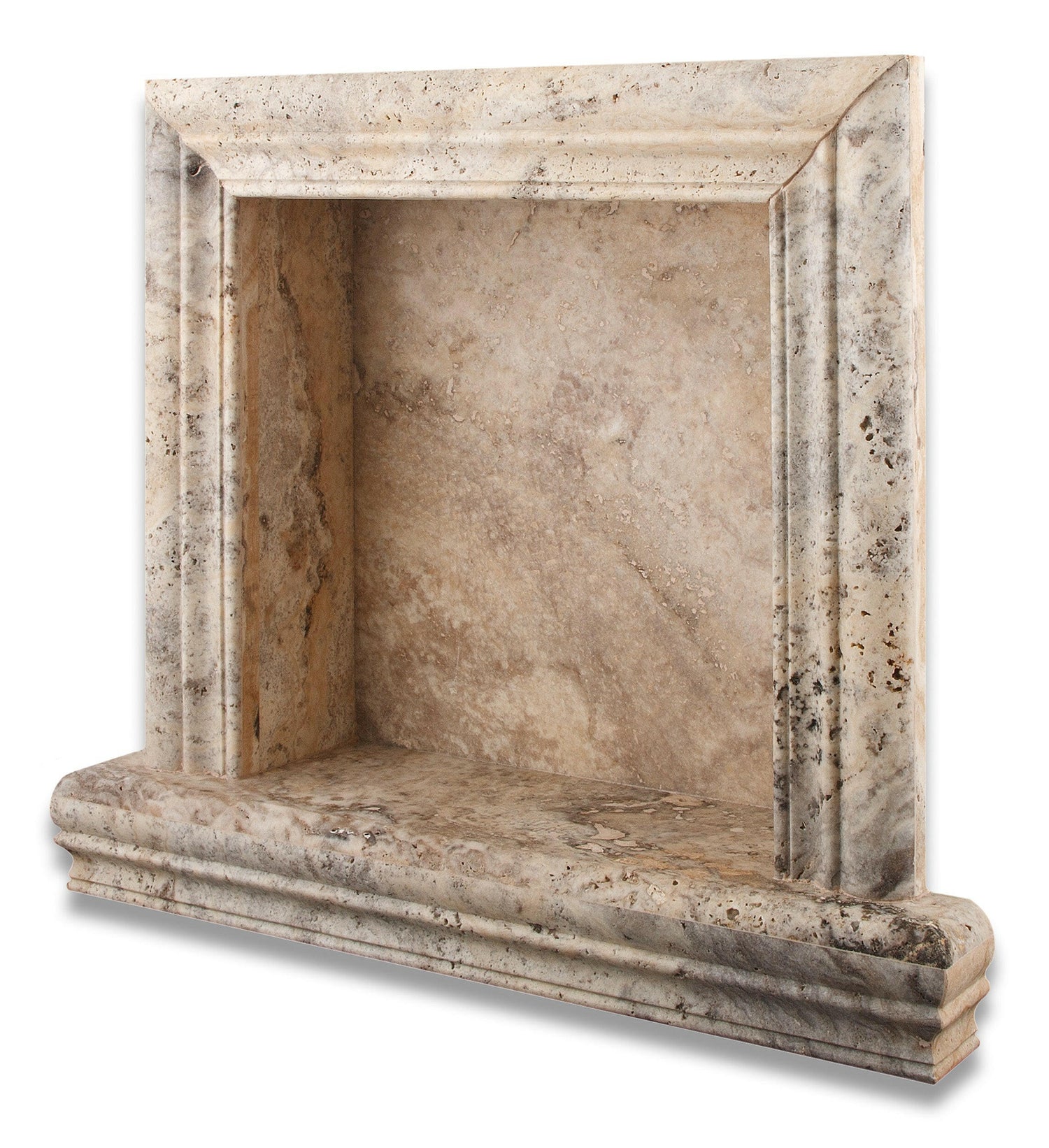 Philadelphia Travertine Hand-Made Custom Shampoo Niche / Shelf - SMALL - Honed-Accessories-American Tile Depot