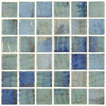 Phoenix Jasper Forest Blue Polished Square Glass Mosaic Tile-Recycled Glass Mosaic-American Tile Depot