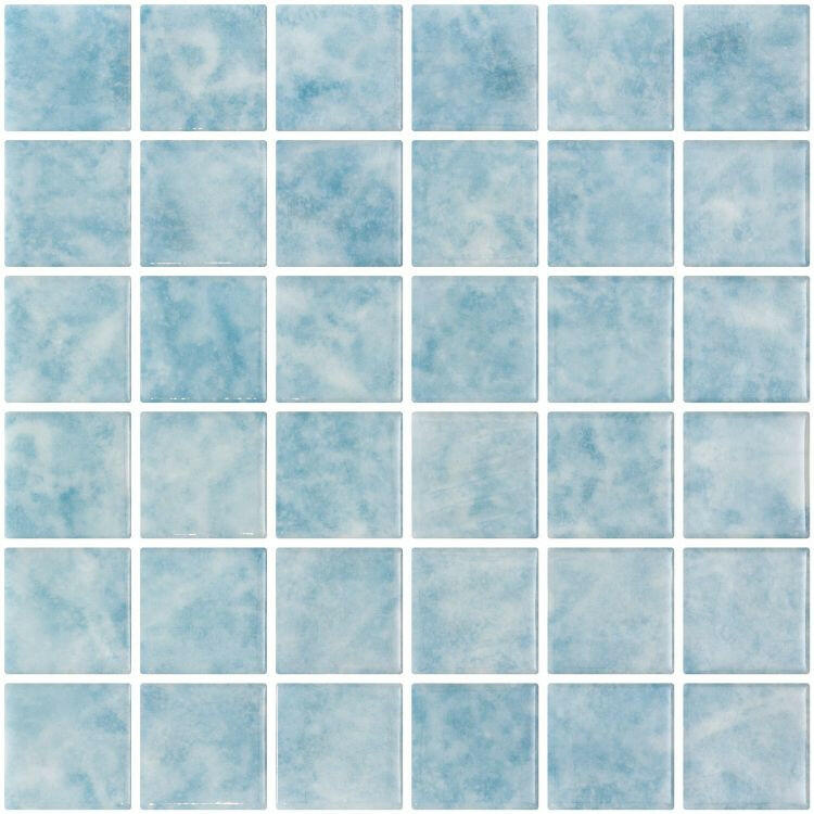 Phoenix Jasper Ios Blue Polished Square Glass Mosaic Tile-Recycled Glass Mosaic-American Tile Depot