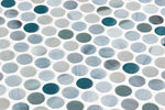 Phoenix Penny Grey Circular Glass Mosaic Tile-Recycled Glass Mosaic-American Tile Depot