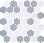 Phoenix Stoneglass Ocean Matte Hexagon Glass Mosaic Tile-Recycled Glass Mosaic-American Tile Depot