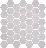 Phoenix Stoneglass XL Gainsboro Matte Hexagon Glass Mosaic Tile-Recycled Glass Mosaic-American Tile Depot