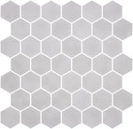 Phoenix Stoneglass XL Gainsboro Matte Hexagon Glass Mosaic Tile-Recycled Glass Mosaic-American Tile Depot