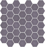 Phoenix Stoneglass XL Grey Matte Hexagon Glass Mosaic Tile-Recycled Glass Mosaic-American Tile Depot