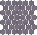 Phoenix Stoneglass XL Grey Matte Hexagon Glass Mosaic Tile-Recycled Glass Mosaic-American Tile Depot