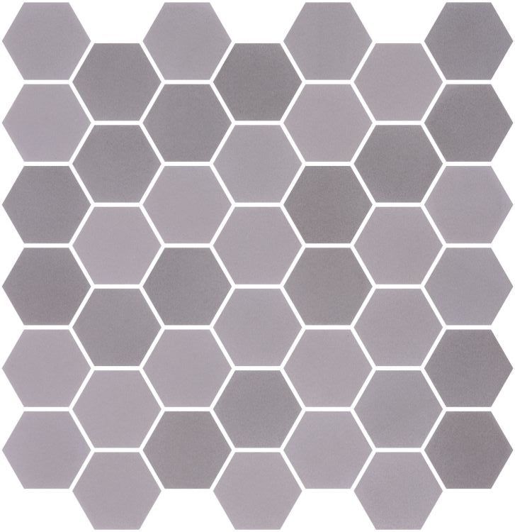 Phoenix Stoneglass XL Light Brun Matte Hexagon Glass Mosaic Tile-Recycled Glass Mosaic-American Tile Depot