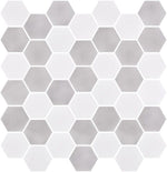 Phoenix Stoneglass XL Soft Matte Hexagon Glass Mosaic Tile-Recycled Glass Mosaic-American Tile Depot