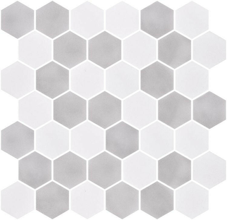 Phoenix Stoneglass XL Soft Matte Hexagon Glass Mosaic Tile-Recycled Glass Mosaic-American Tile Depot