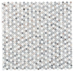 Planet Blue Polished Circular Marble Mosaic Tile-Marble Mosaic-American Tile Depot