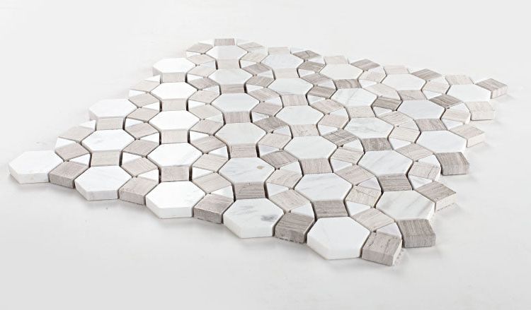 Planet Loft Polished Circular Marble Mosaic Tile-Marble Mosaic-American Tile Depot