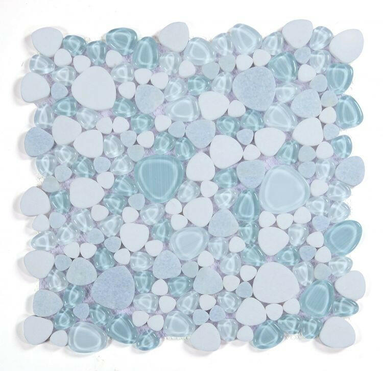 Preach Crystal Ocean Pebble Mosaic Tile-Mixed Mosaic-American Tile Depot