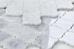 Precious Stone Arabesque Carrara Polished Lantern Marble Mosaic Tile-Marble Mosaic-American Tile Depot